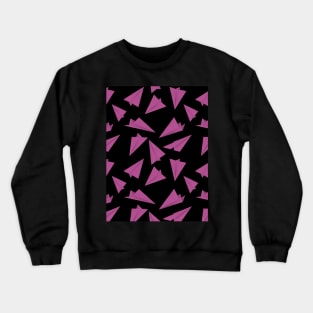 Paper Planes Pattern Pink Black Crewneck Sweatshirt